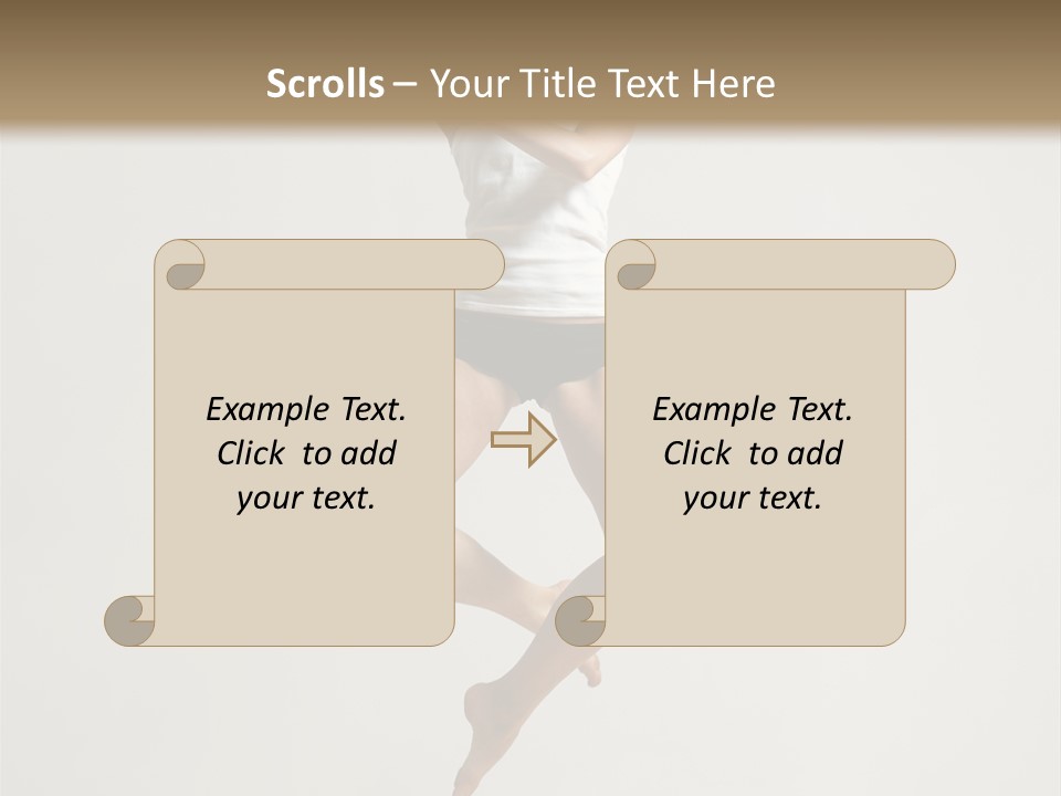 A Woman Jumping In The Air With Her Arms Outstretched PowerPoint Template