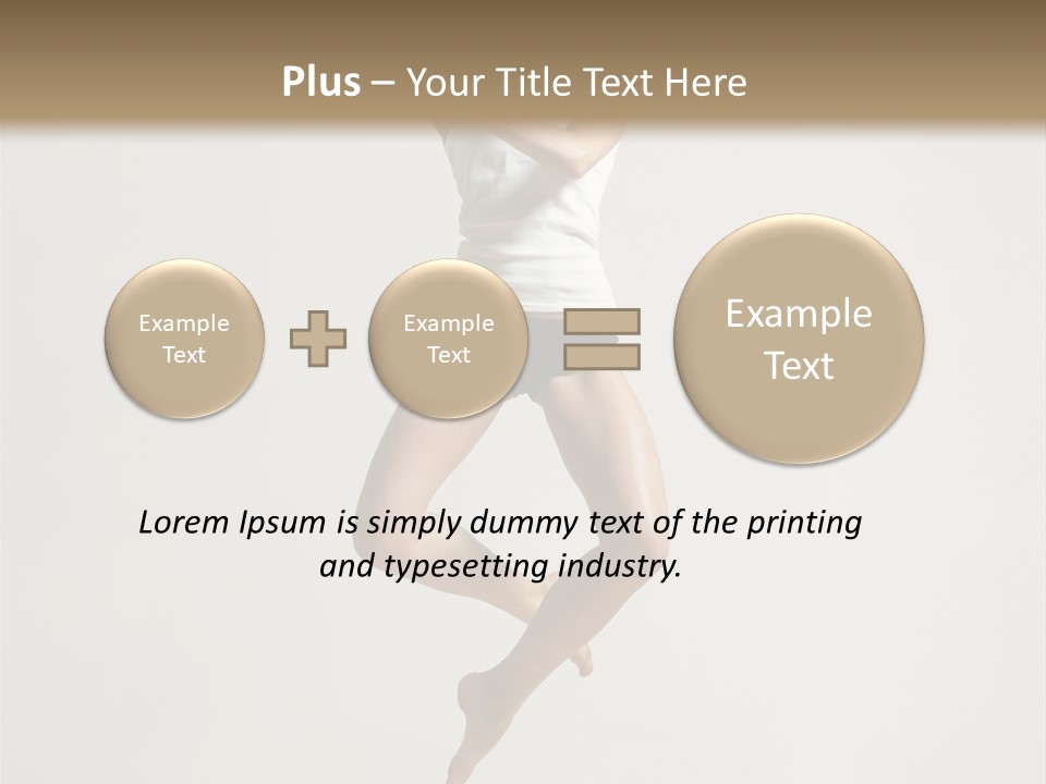 A Woman Jumping In The Air With Her Arms Outstretched PowerPoint Template