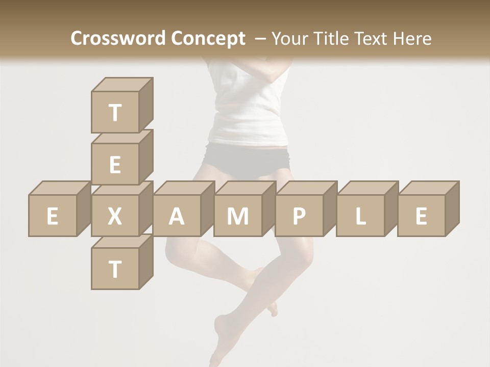 A Woman Jumping In The Air With Her Arms Outstretched PowerPoint Template