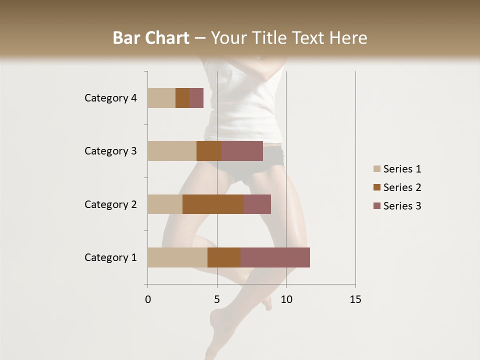 A Woman Jumping In The Air With Her Arms Outstretched PowerPoint Template