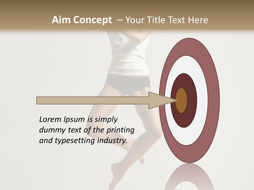 A Woman Jumping In The Air With Her Arms Outstretched PowerPoint Template