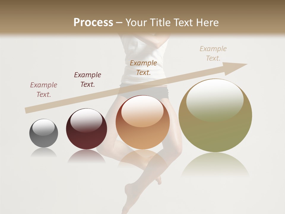 A Woman Jumping In The Air With Her Arms Outstretched PowerPoint Template