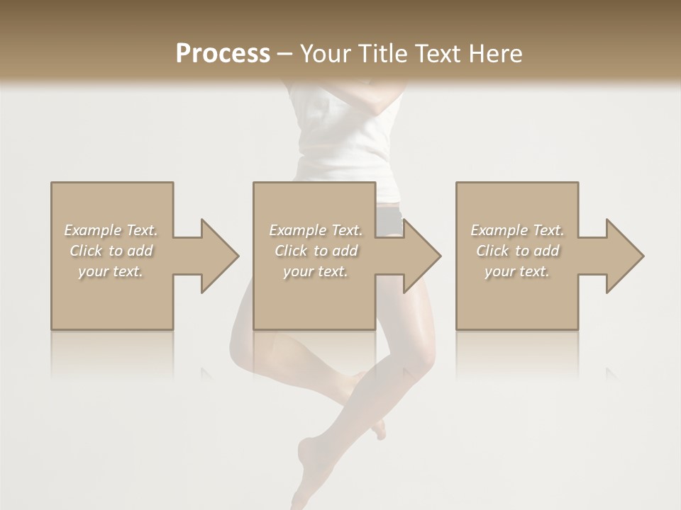 A Woman Jumping In The Air With Her Arms Outstretched PowerPoint Template