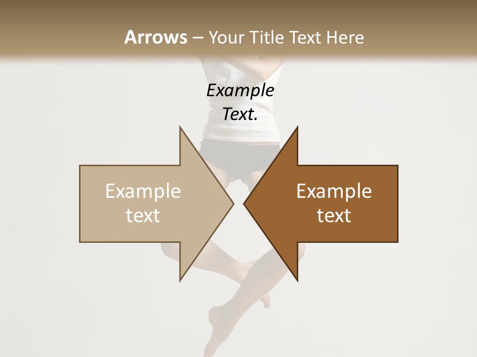 A Woman Jumping In The Air With Her Arms Outstretched PowerPoint Template