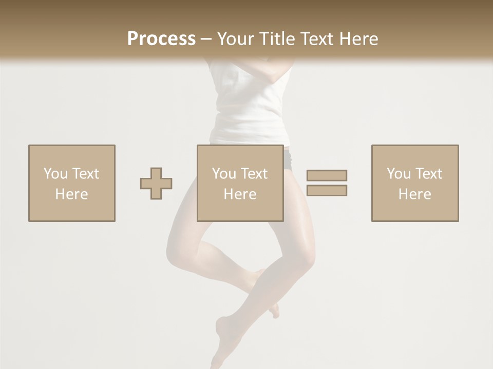 A Woman Jumping In The Air With Her Arms Outstretched PowerPoint Template