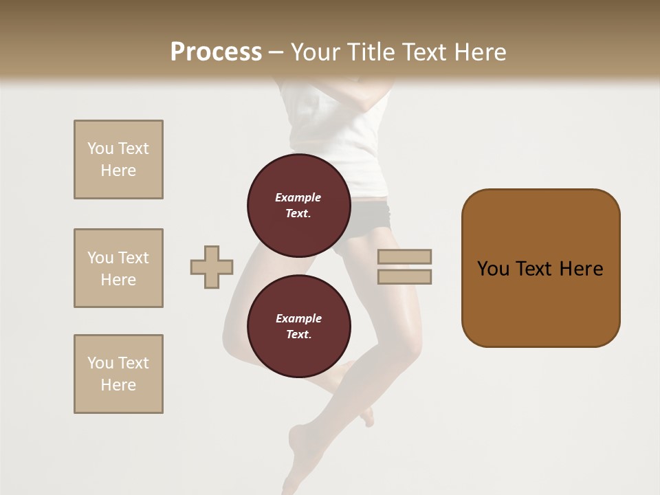 A Woman Jumping In The Air With Her Arms Outstretched PowerPoint Template