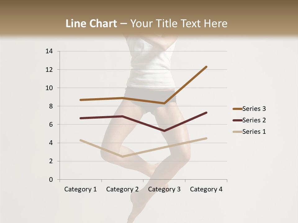 A Woman Jumping In The Air With Her Arms Outstretched PowerPoint Template