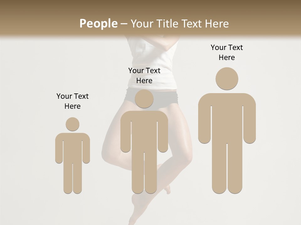 A Woman Jumping In The Air With Her Arms Outstretched PowerPoint Template