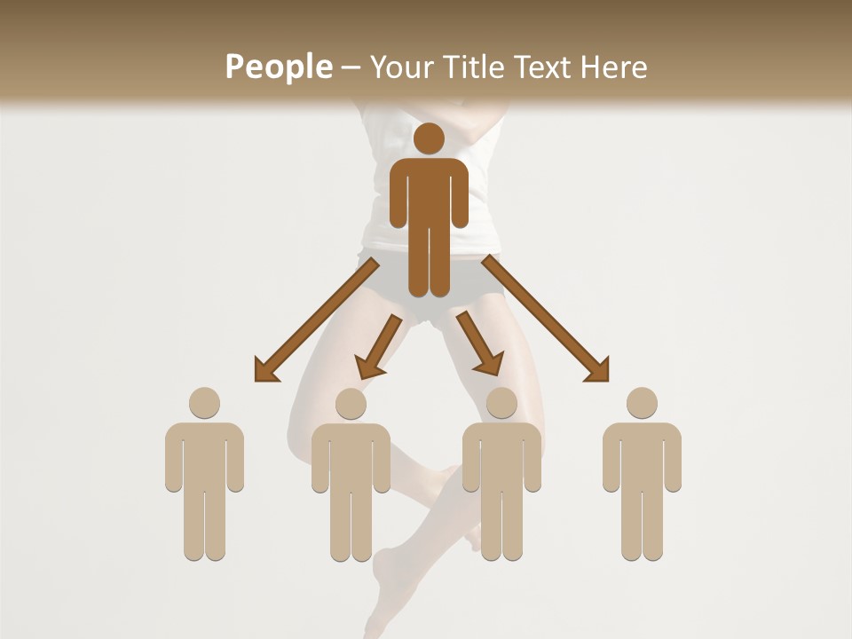 A Woman Jumping In The Air With Her Arms Outstretched PowerPoint Template