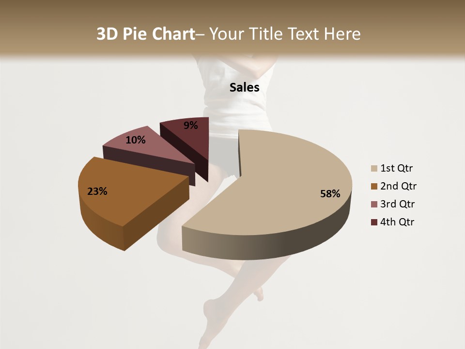 A Woman Jumping In The Air With Her Arms Outstretched PowerPoint Template