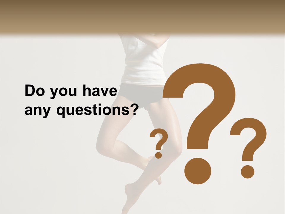 A Woman Jumping In The Air With Her Arms Outstretched PowerPoint Template