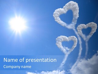 Sky Dreams Heart PowerPoint Template