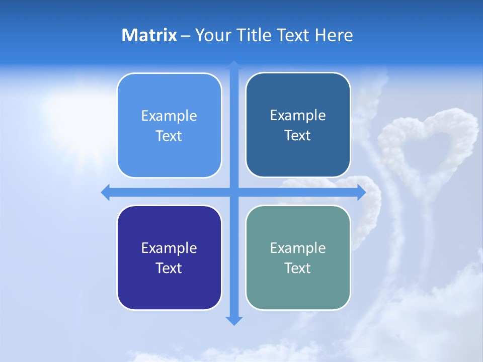 Sky Dreams Heart PowerPoint Template