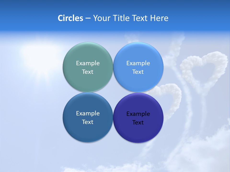 Sky Dreams Heart PowerPoint Template