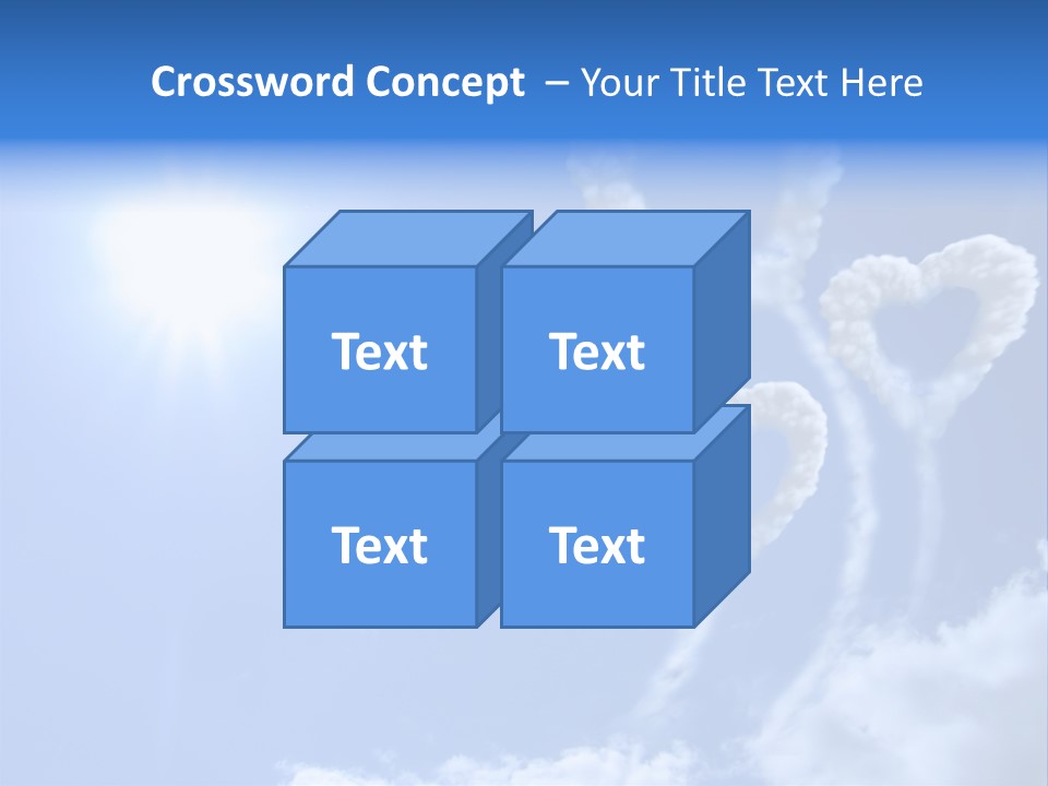 Sky Dreams Heart PowerPoint Template