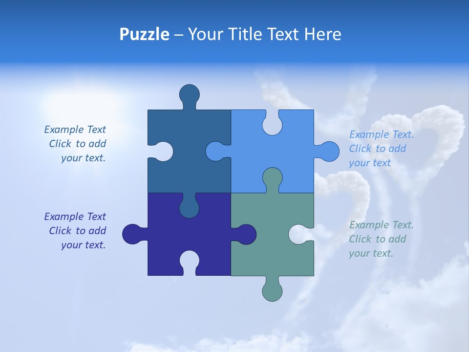 Sky Dreams Heart PowerPoint Template