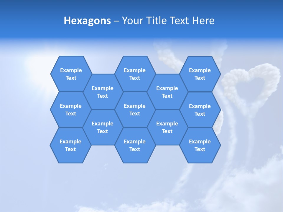 Sky Dreams Heart PowerPoint Template