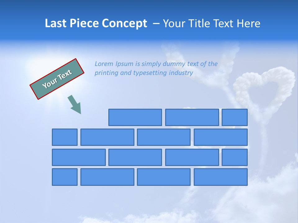 Sky Dreams Heart PowerPoint Template