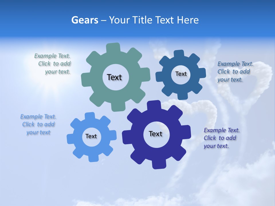Sky Dreams Heart PowerPoint Template