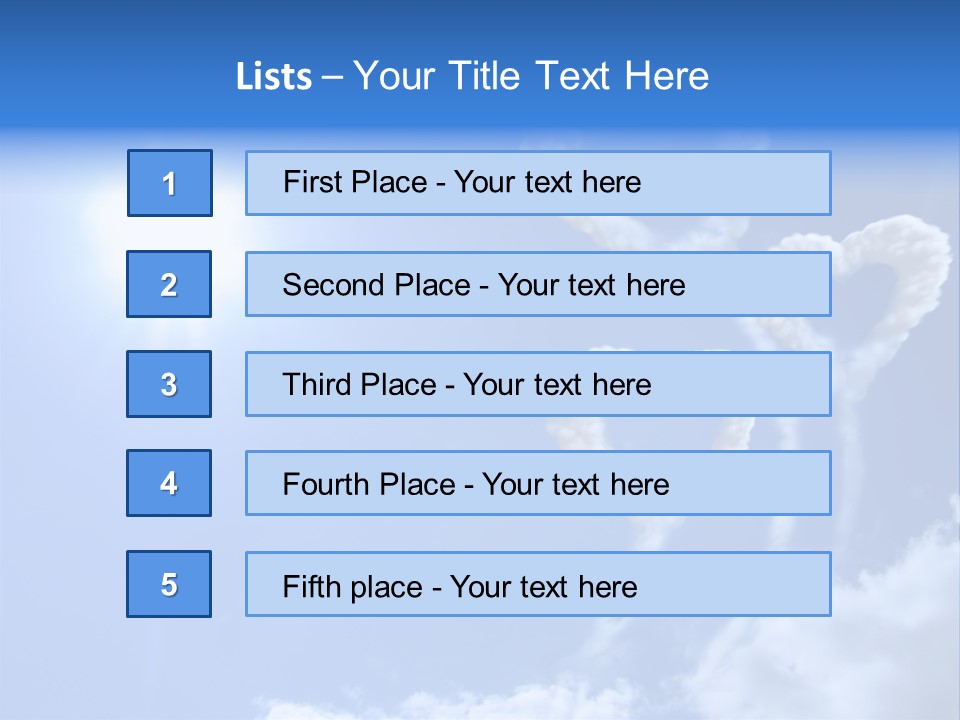 Sky Dreams Heart PowerPoint Template