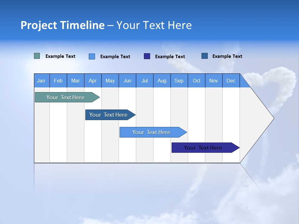 Sky Dreams Heart PowerPoint Template