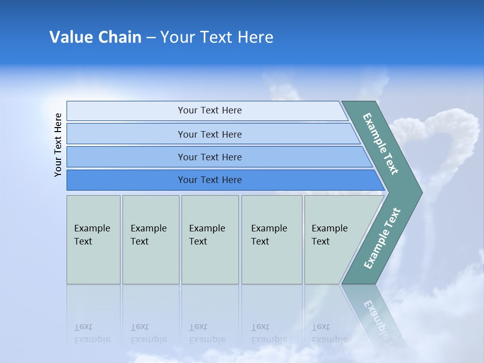Sky Dreams Heart PowerPoint Template