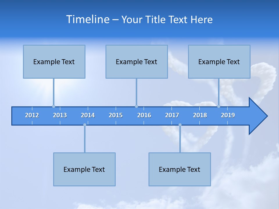 Sky Dreams Heart PowerPoint Template
