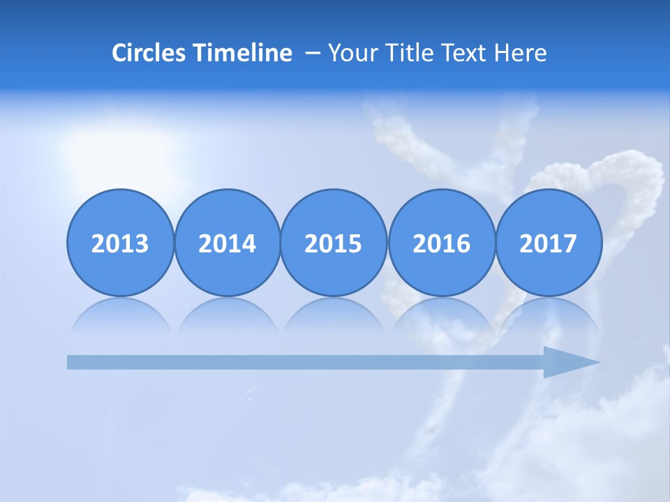 Sky Dreams Heart PowerPoint Template