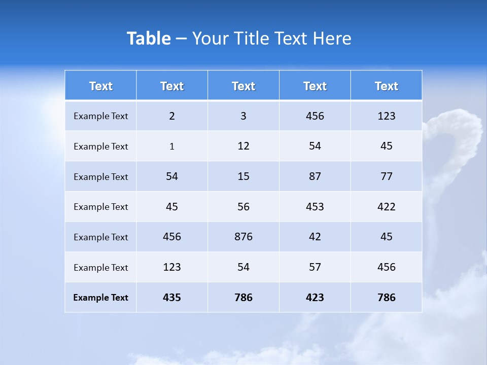 Sky Dreams Heart PowerPoint Template