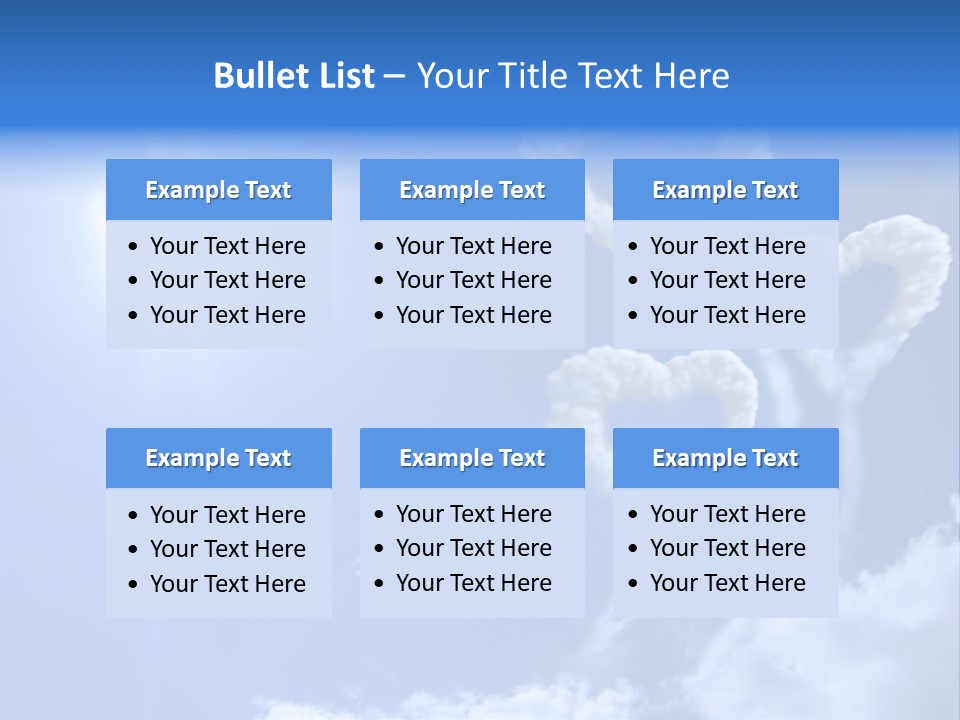 Sky Dreams Heart PowerPoint Template