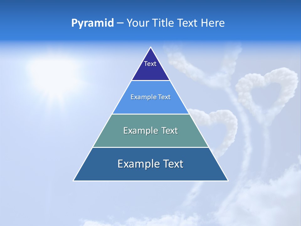 Sky Dreams Heart PowerPoint Template
