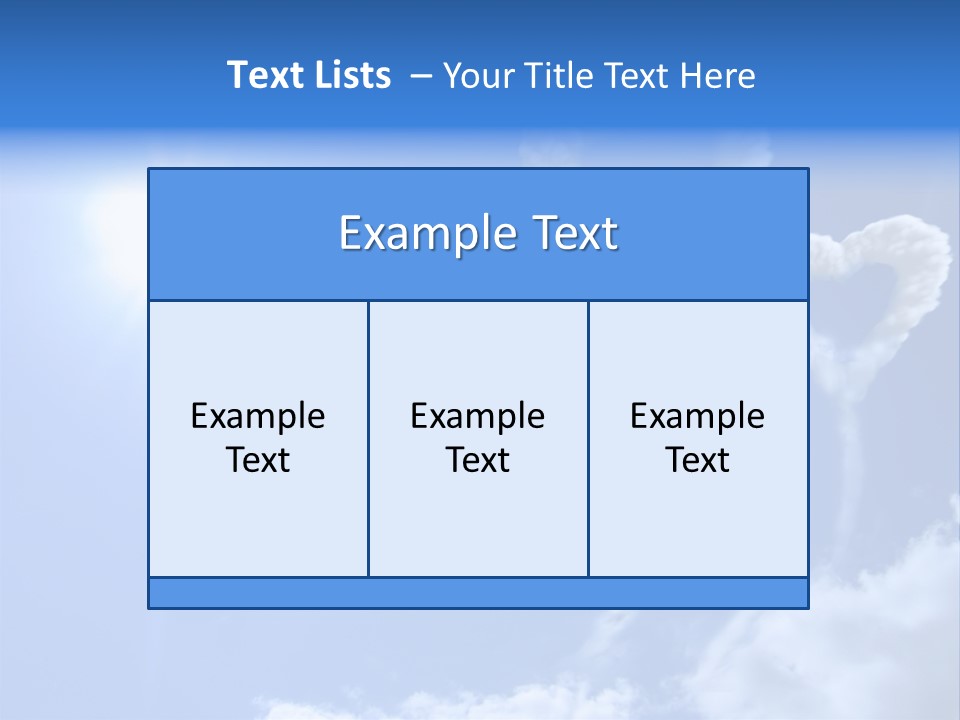 Sky Dreams Heart PowerPoint Template