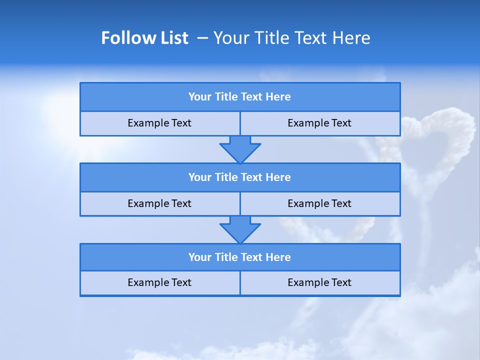 Sky Dreams Heart PowerPoint Template