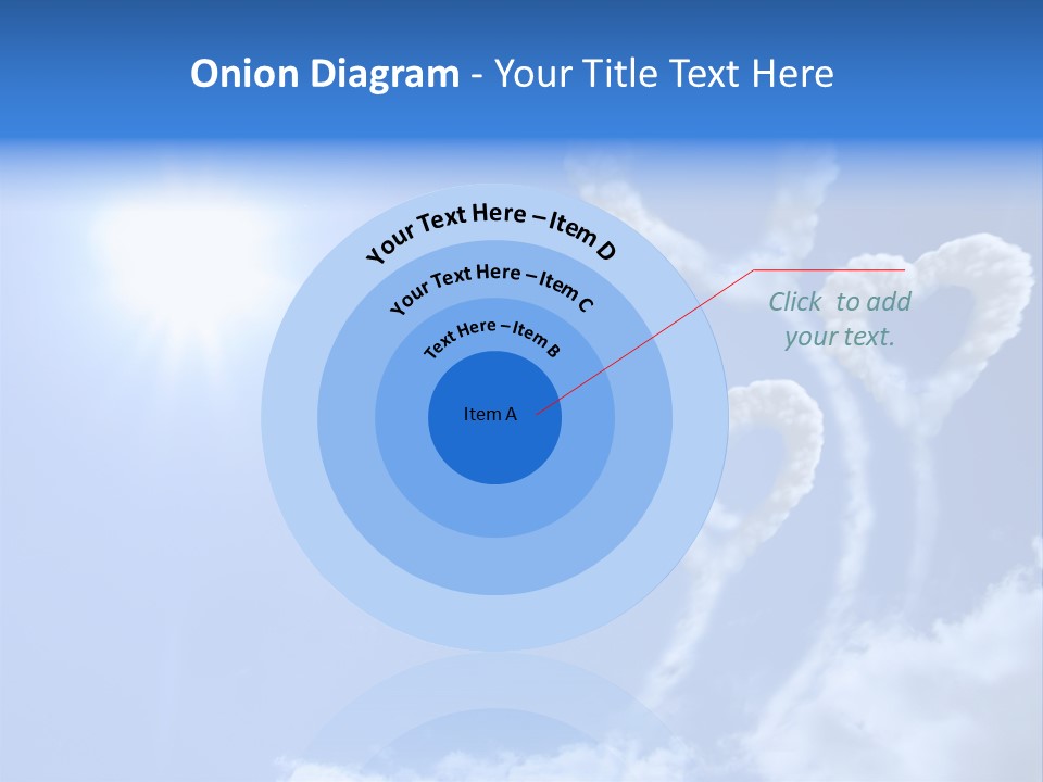 Sky Dreams Heart PowerPoint Template