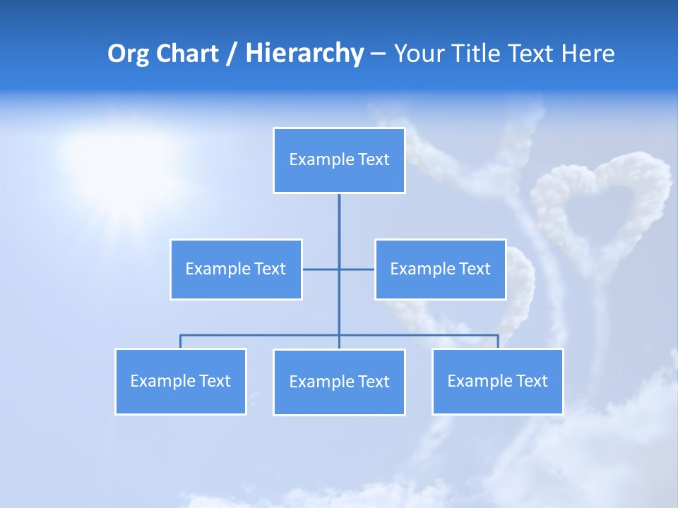 Sky Dreams Heart PowerPoint Template