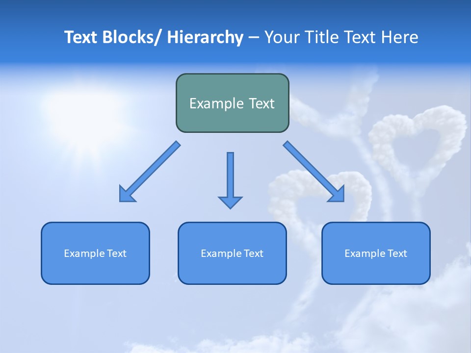Sky Dreams Heart PowerPoint Template