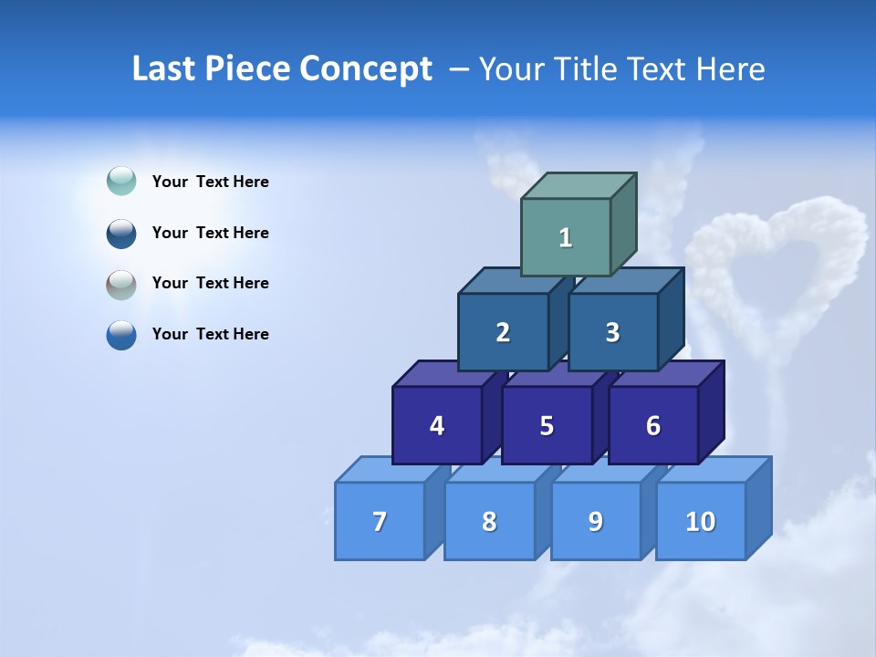 Sky Dreams Heart PowerPoint Template