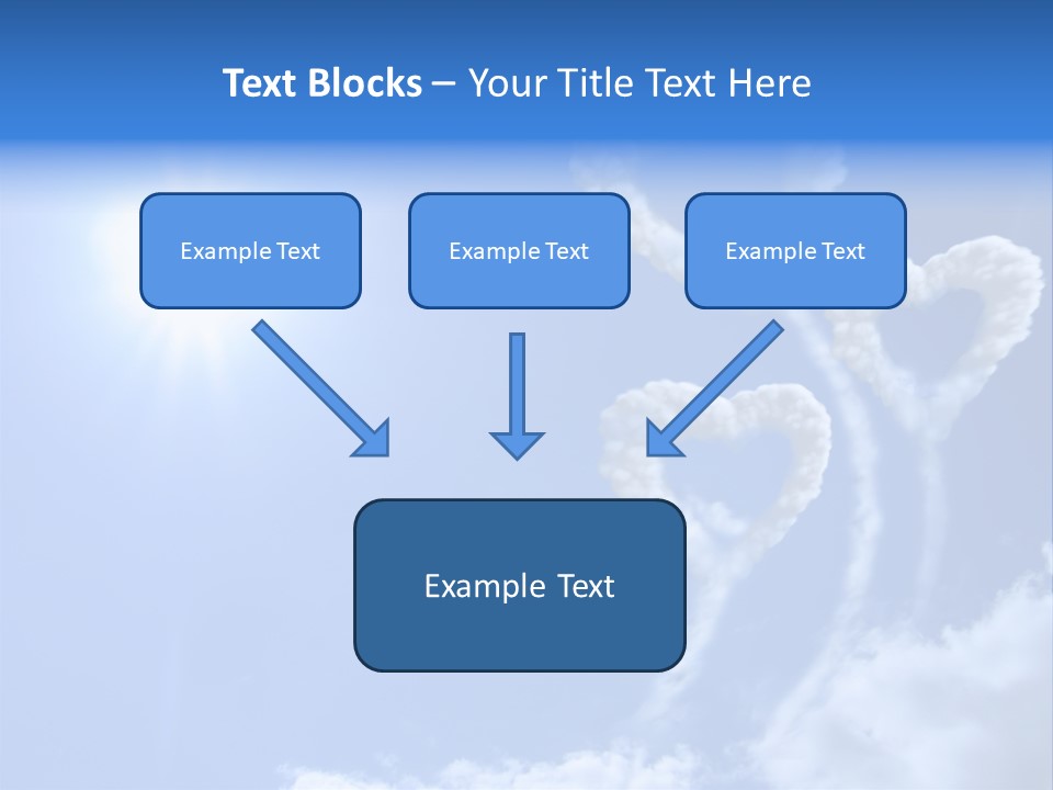 Sky Dreams Heart PowerPoint Template