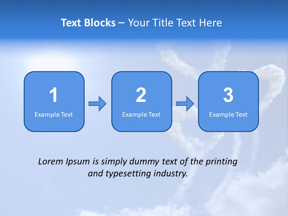 Sky Dreams Heart PowerPoint Template
