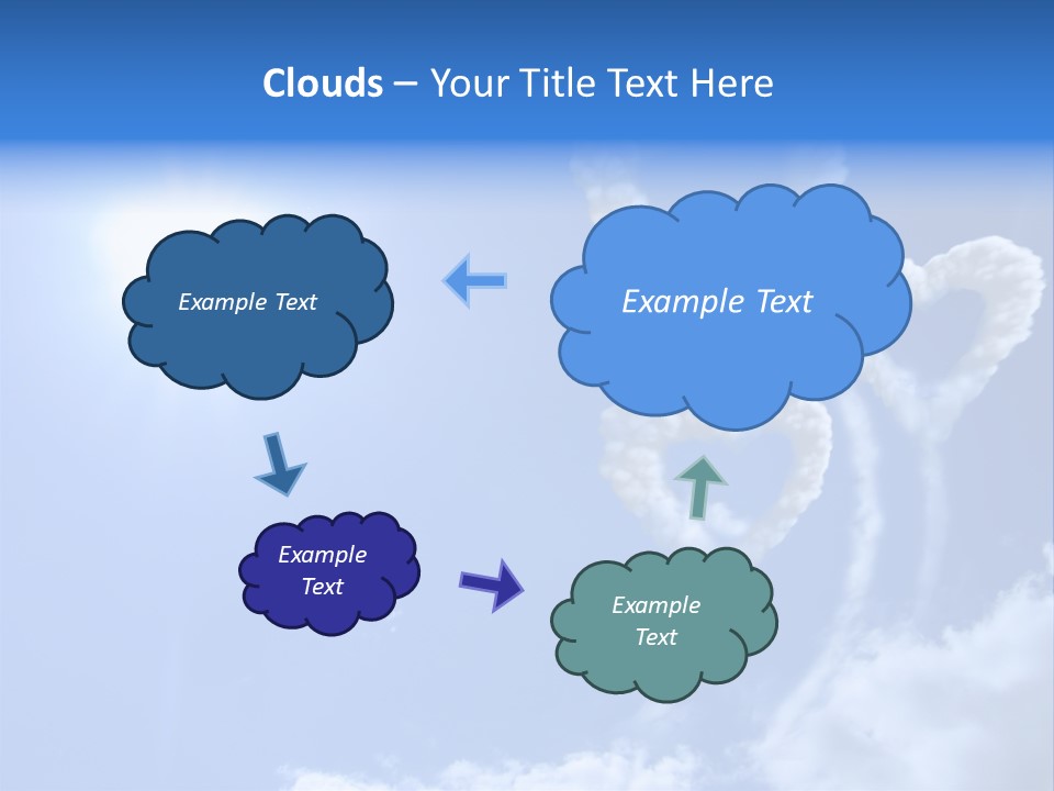 Sky Dreams Heart PowerPoint Template