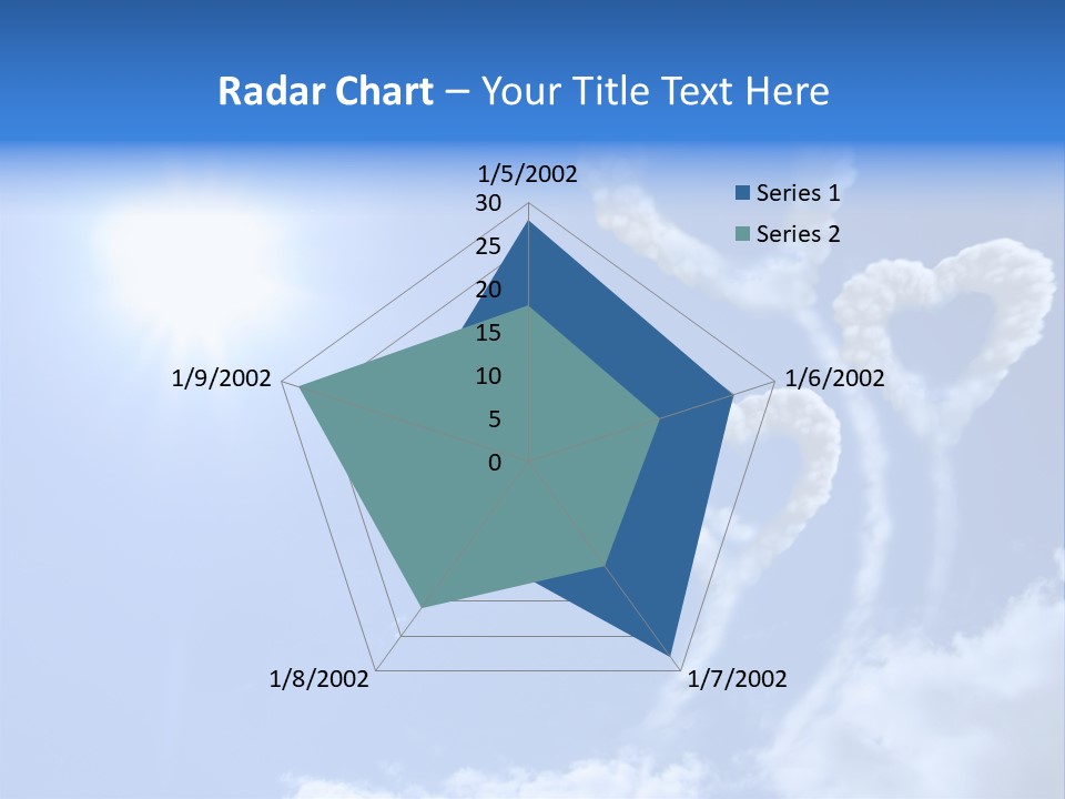 Sky Dreams Heart PowerPoint Template