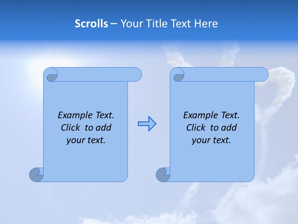 Sky Dreams Heart PowerPoint Template