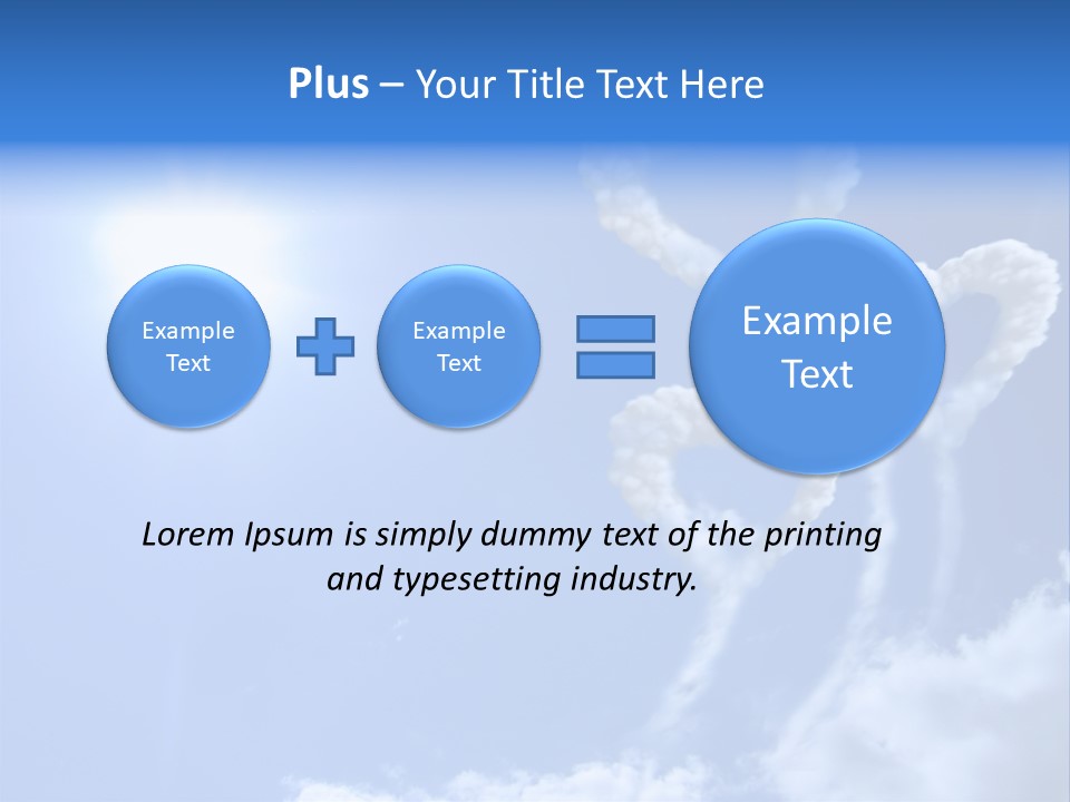 Sky Dreams Heart PowerPoint Template