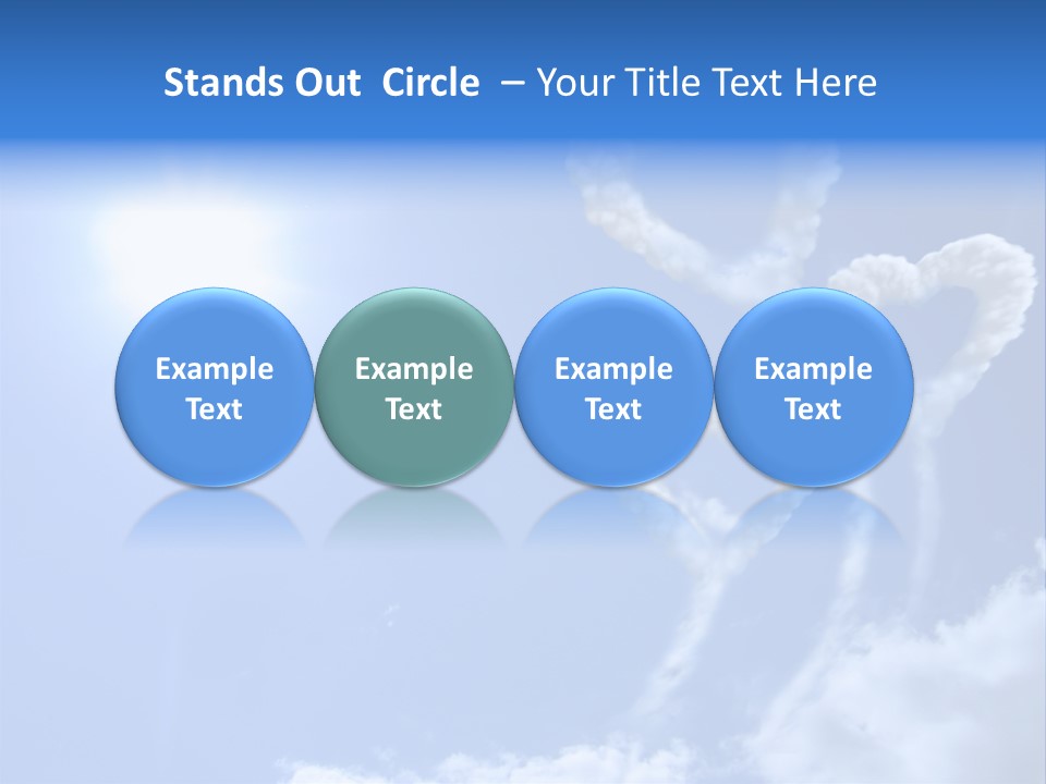 Sky Dreams Heart PowerPoint Template