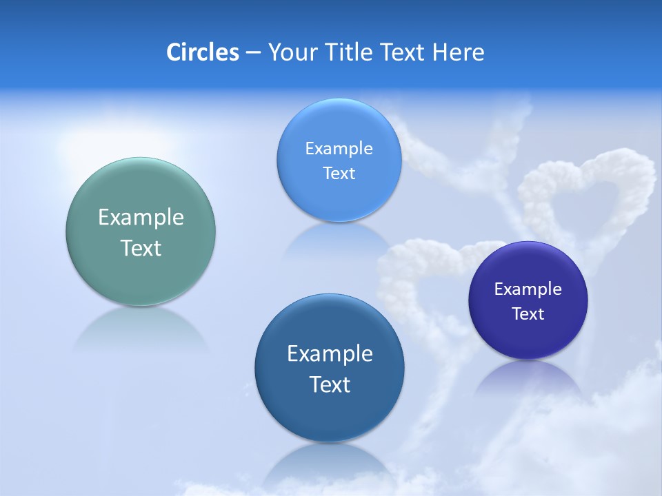 Sky Dreams Heart PowerPoint Template