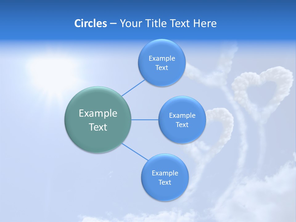 Sky Dreams Heart PowerPoint Template
