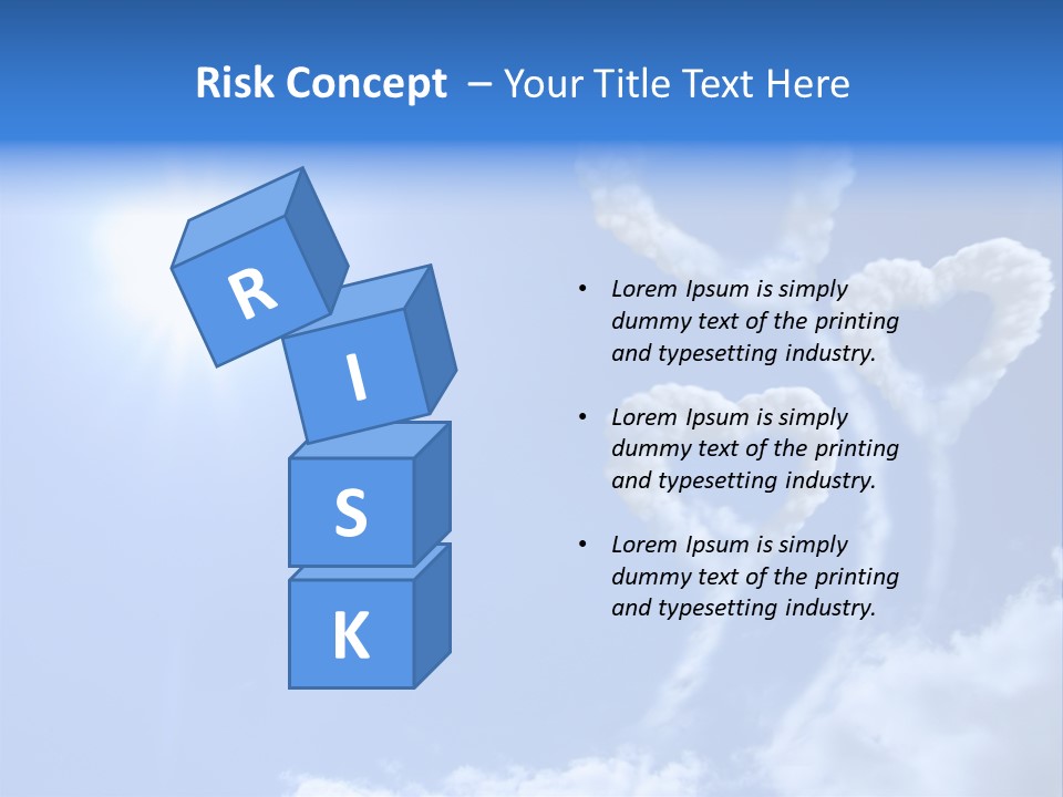 Sky Dreams Heart PowerPoint Template
