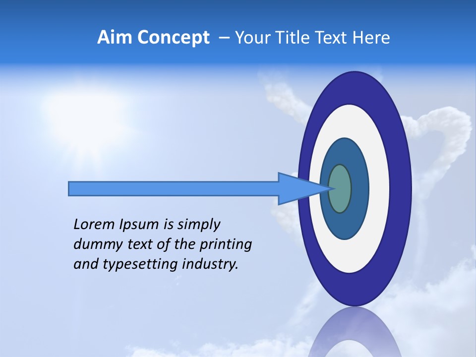 Sky Dreams Heart PowerPoint Template