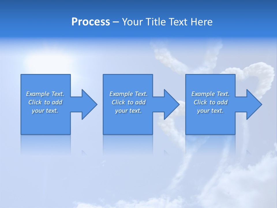 Sky Dreams Heart PowerPoint Template