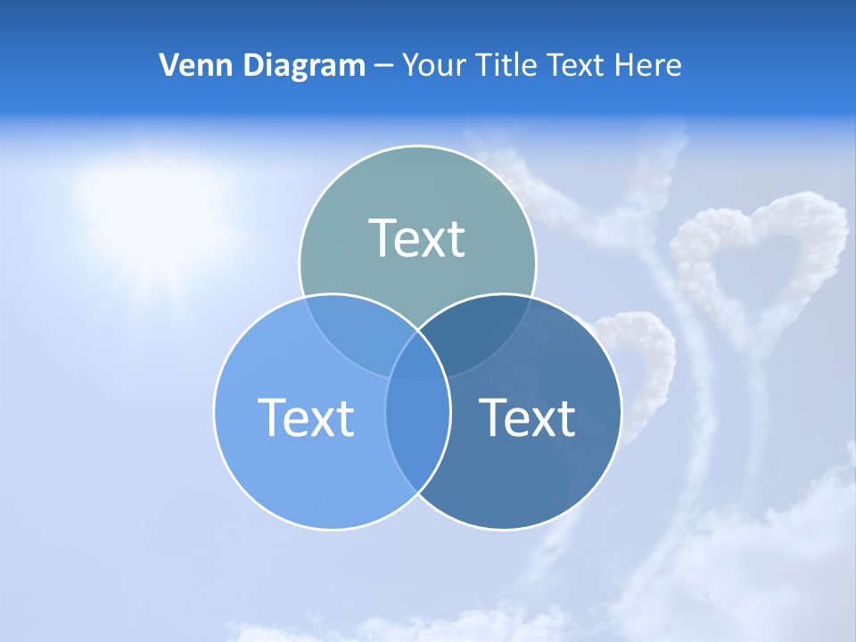 Sky Dreams Heart PowerPoint Template